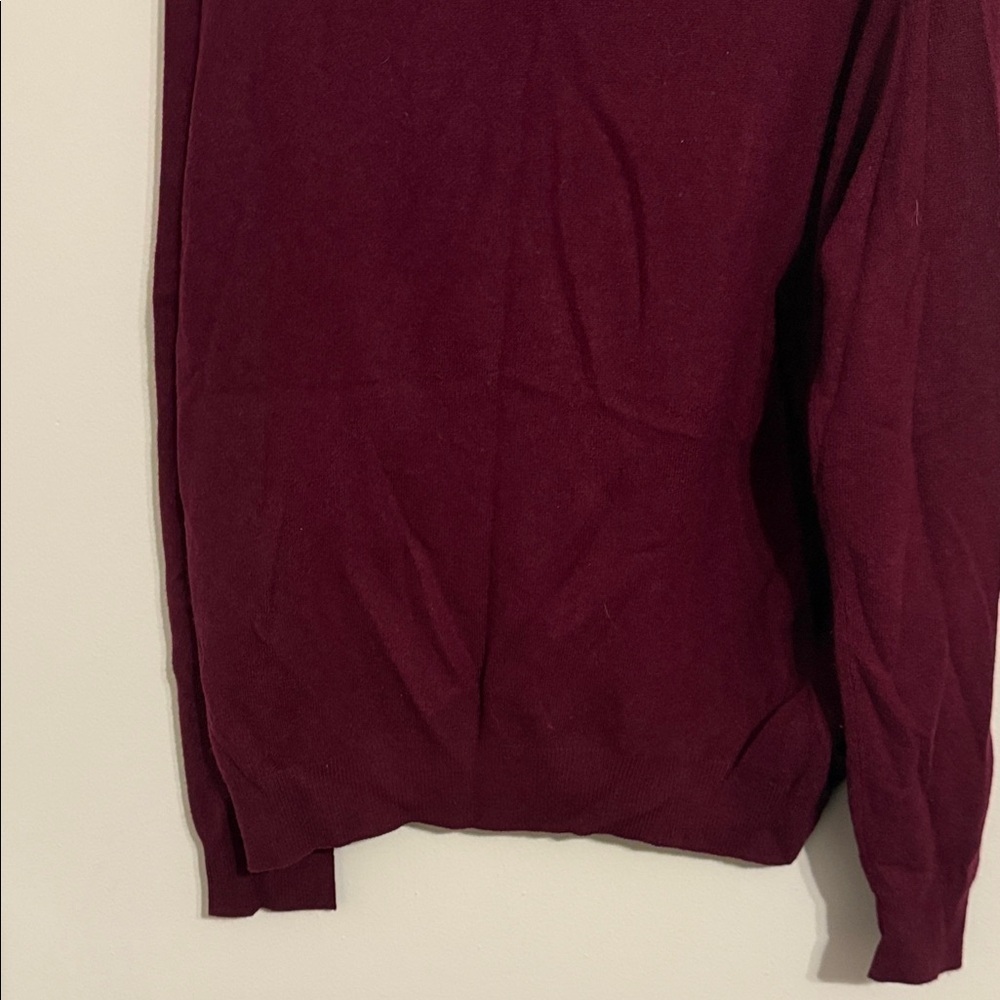 Kenneth Roberts Platinum Large V-Neck Sweater - Deep Red 100% Cashmere - Picture 11 of 11